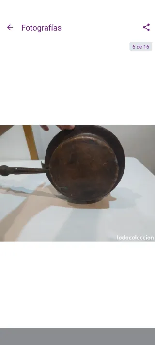 Calientacamas Cobre Siglo XIX