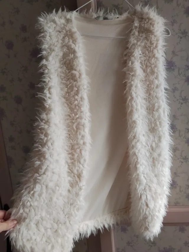 Chaleco pelo blanco Talla única