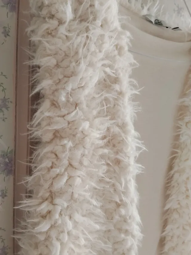 Chaleco pelo blanco Talla única