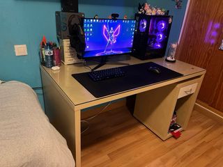 Mesa madera y cristal