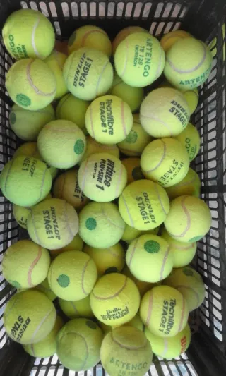 Lote 25 pelotas tenis aprendizaje P.verde