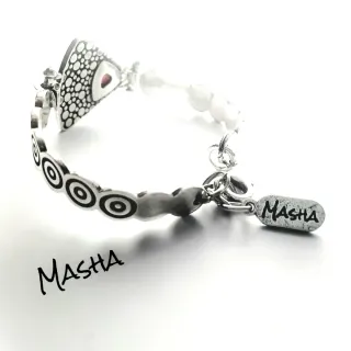 Pulsera Masha en zamak con baño de plata