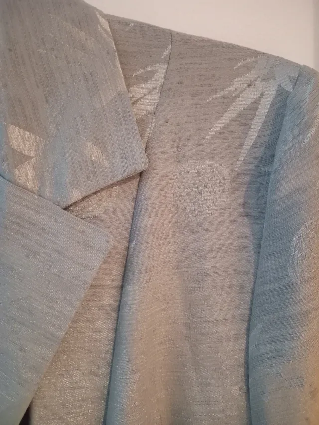 Giacchetta da festa 3/4, argentata con stampa