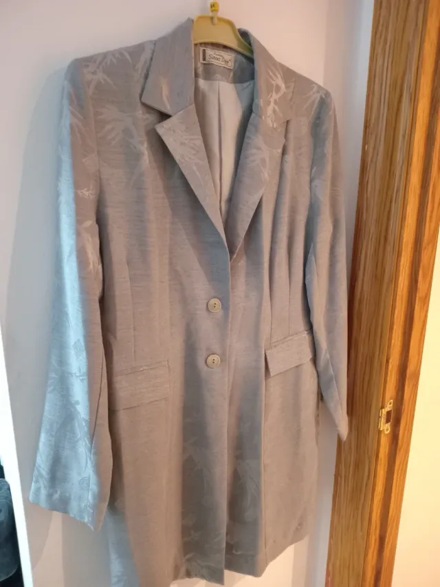 Giacchetta da festa 3/4, argentata con stampa