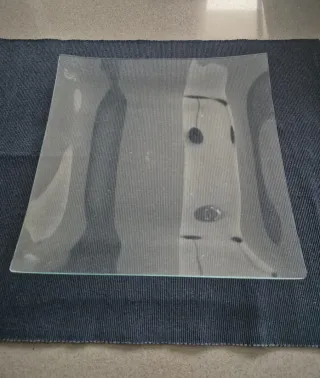 6 Platos cuadrados de cristal transparente