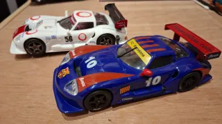 Scalextric coches F.C. Barcelona y Deloitte