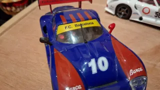 Scalextric coches F.C. Barcelona y Deloitte