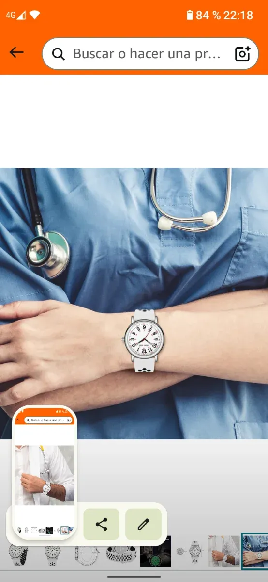 Reloj Enfermera Esfera Luminosa impermeable unisex