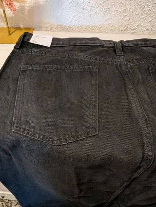 Falda tejana negra Mango Talla XL nueva