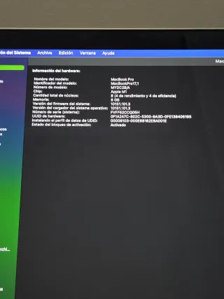 MacBook Pro 13.3 M1 8/512GB Batería 90%