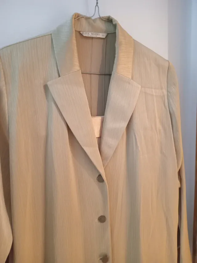 Cappotto satinato dorato Elisa Rivero Taglia 48