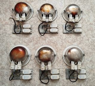 6 Plafones Dowlight D.220 mm