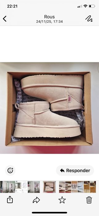 Botines beige con plataforma