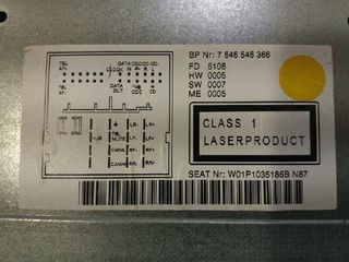 SISTEMA AUDIO / RADIO CD SEAT LEON (1P1) (4)