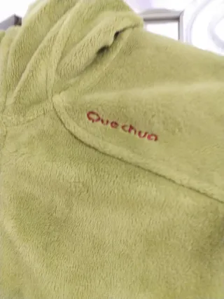 Sudadera verde con cremallera mujer