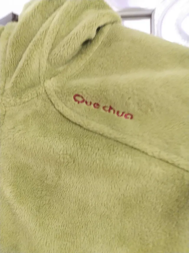 Sudadera verde con cremallera mujer