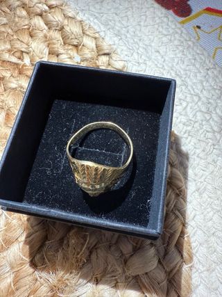 Anillo Oro 18k Cabeza Indio circonitas