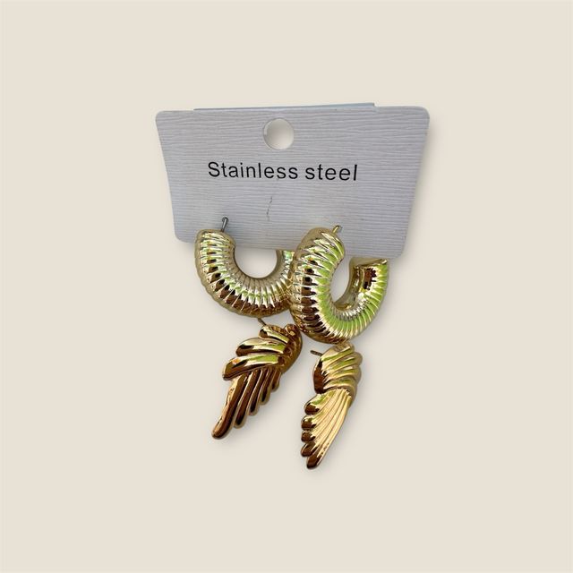 Orecchini acciaio inossidabile dorati