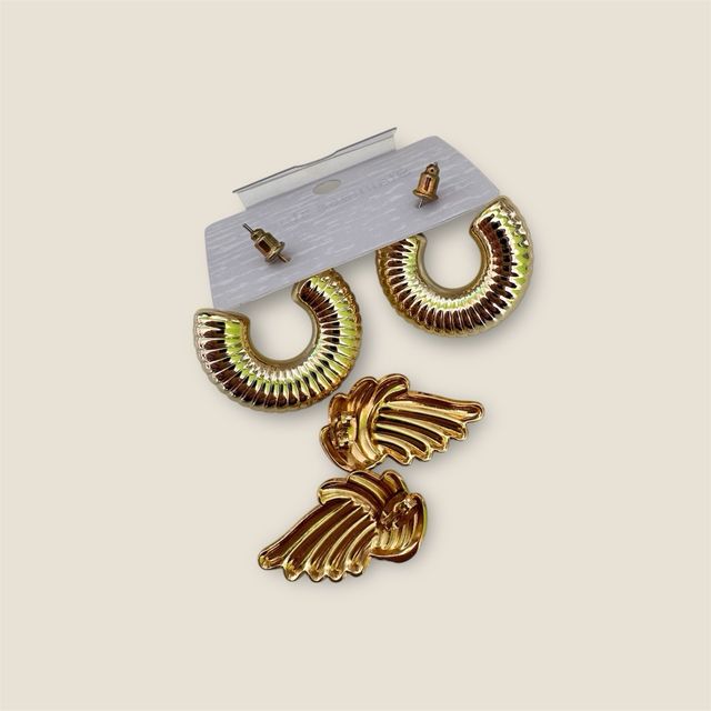 Orecchini acciaio inossidabile dorati