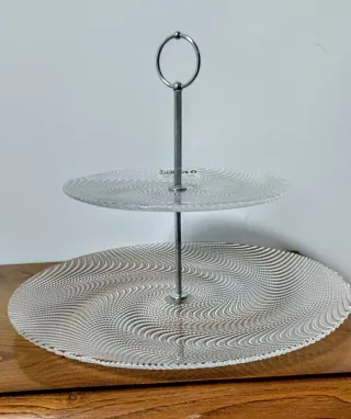 Frutero/Tartera Doble Cristal