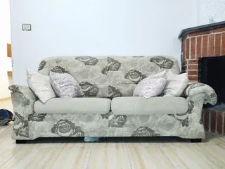 Sofá de tela estampado floral