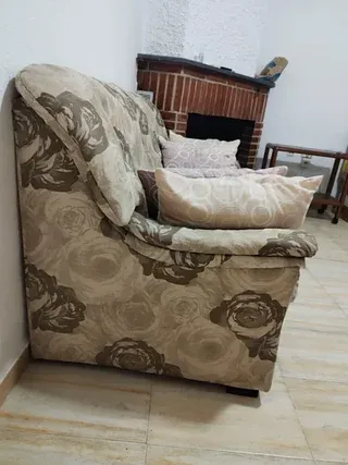 Sofá de tela estampado floral