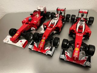 Ferrari F1 Burago 1/32 Alonso Vettel y Raikkonen