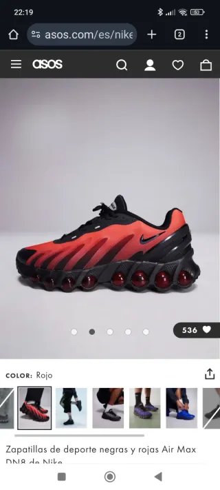 Zapatillas NIKE Air Max DN8 Rojas y Negras.NUEVAS!