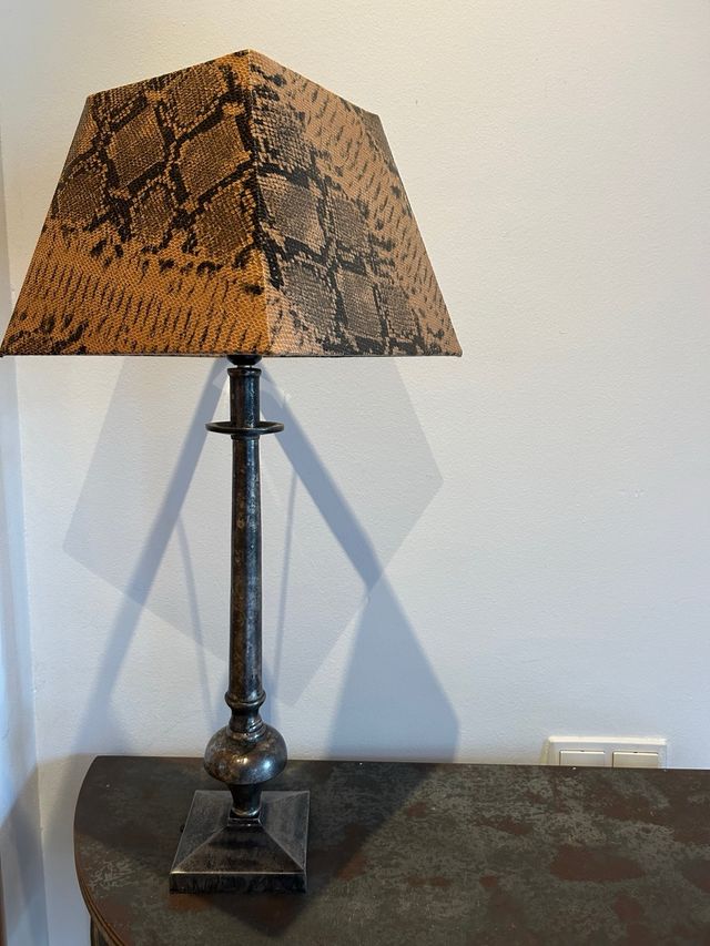 2 Lampade da Tavolo Design Stampa Animale