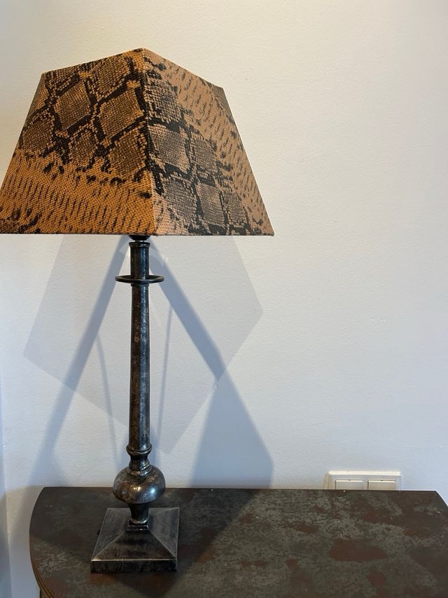 2 Lampade da Tavolo Design Stampa Animale