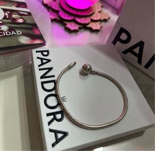 Pulsera Pandora y Charm Lagartija Plata