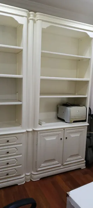 Librería blanca lacada