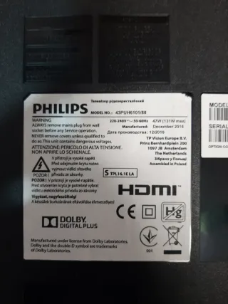 Placa Main TV Philips 43PUH6101/88