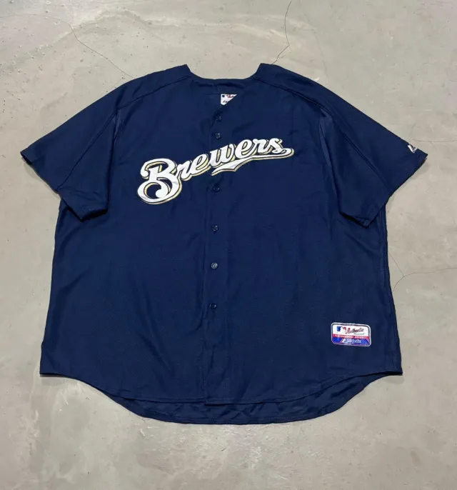 Magestic Jersey Blu Brewers