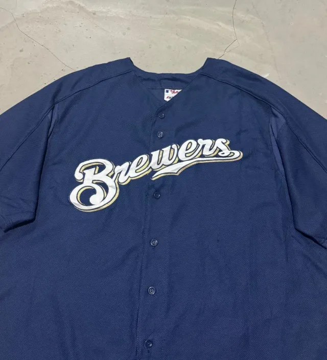 Magestic Jersey Blu Brewers