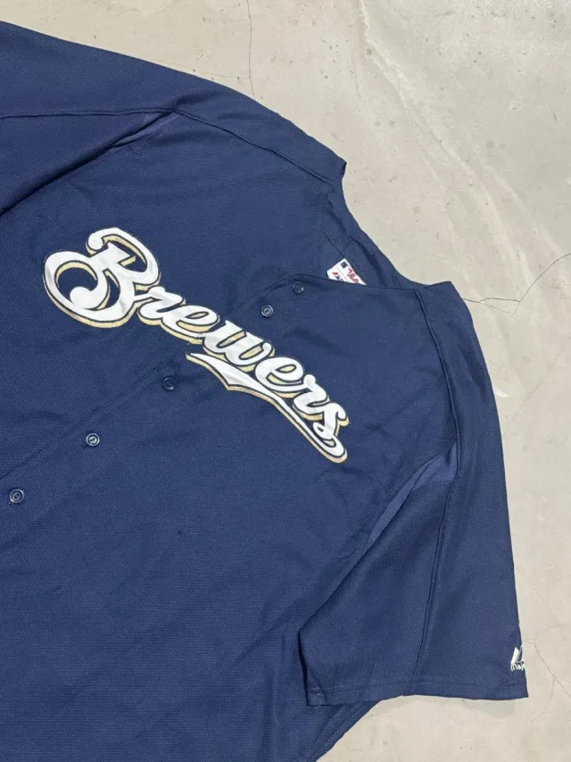 Magestic Jersey Blu Brewers