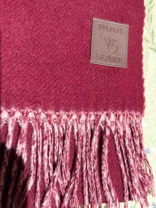 Bufanda Invierno Dos Tonos Rojo Rosa