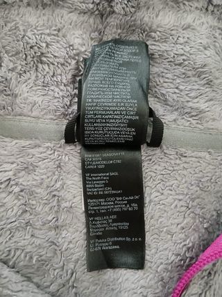 the north face pile zip woman size L grey