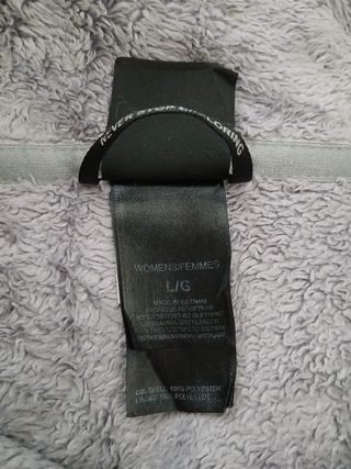 the north face pile zip woman size L grey