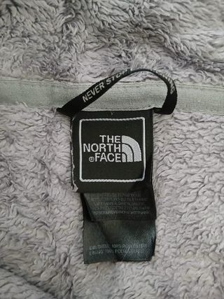 the north face pile zip woman size L grey