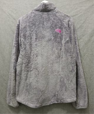 the north face pile zip woman size L grey