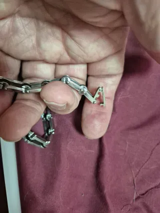 Pulsera de eslabones plateada