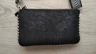 Bolso Zara Negro con Tachuelas Plateadas