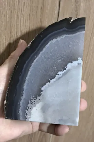 Coppia fermalibri agata naturale grezza