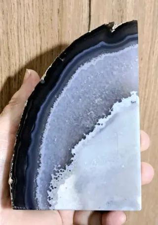 Coppia fermalibri agata naturale grezza