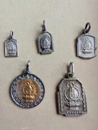 Lote 5 Medallas Virgen de la Cabeza Antiguas