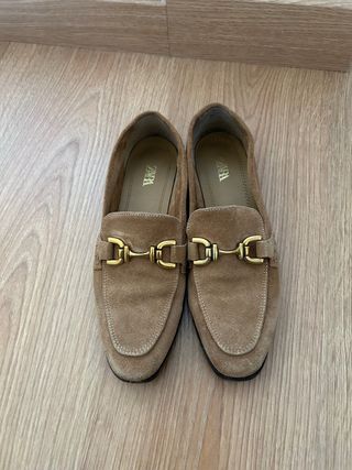 Mocasines Zara Ante Camel Talla 37