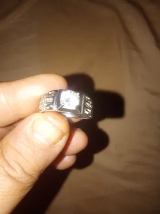 Anillo Plata Ley Diamantes Sintéticos