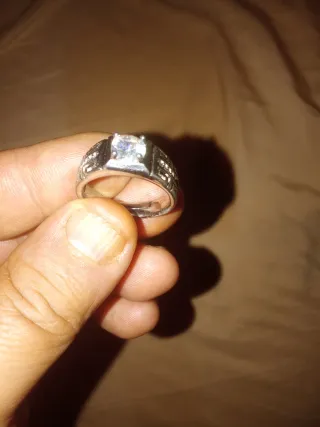 Anillo Plata Ley Diamantes Sintéticos