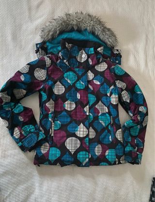 Giacca da sci colorata con cappuccio